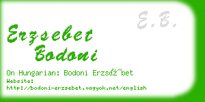erzsebet bodoni business card